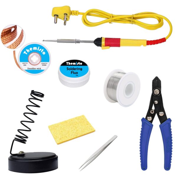 THEMISTO - built with passion Themisto Beginners 8 In 1 Corded_electric Soldering Iron Kit