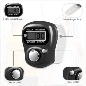GLUN® Multiuse Finger Counter Portable Hand Finger Counting Machine Digital Head Electronic Tally Counter Pack of 2